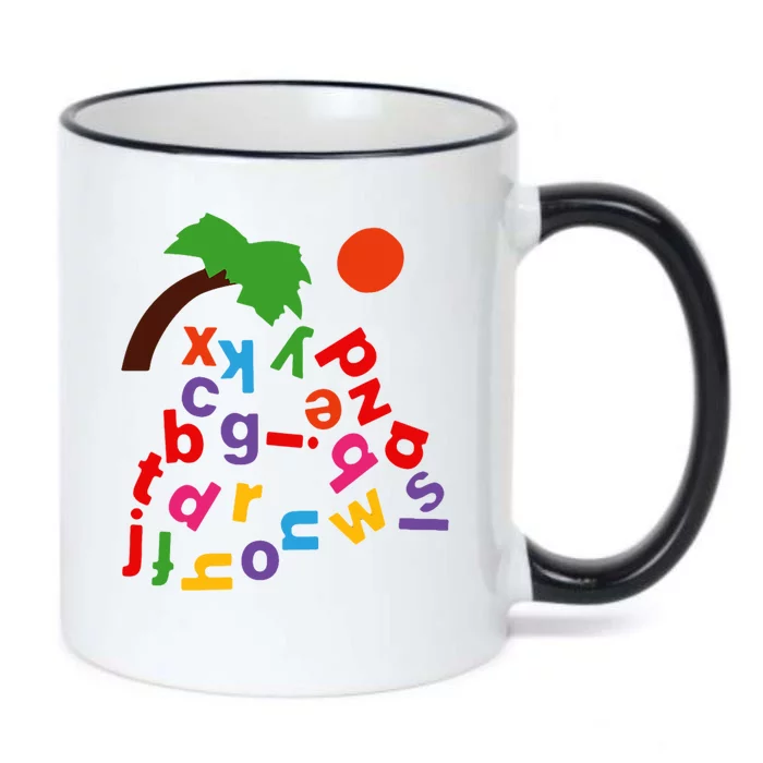 Alphabet Boom Tree Black Color Changing Mug