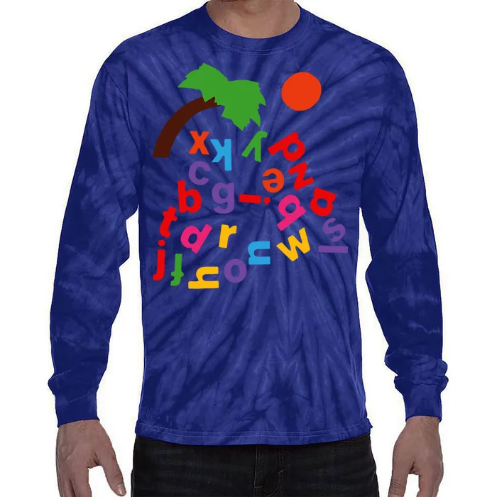 Alphabet Boom Tree Tie-Dye Long Sleeve Shirt