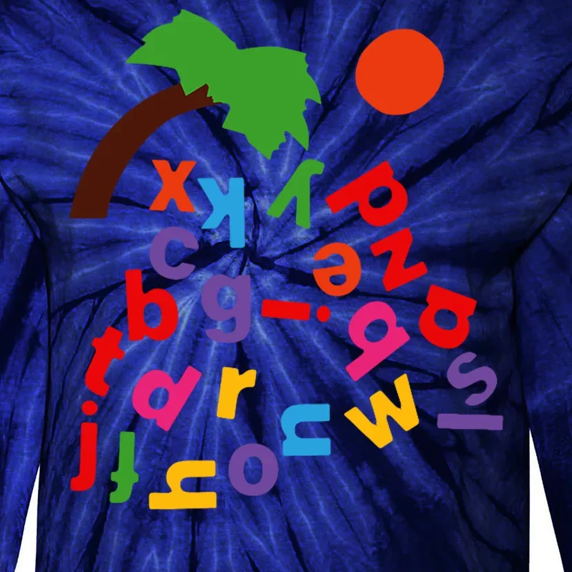 Alphabet Boom Tree Tie-Dye Long Sleeve Shirt