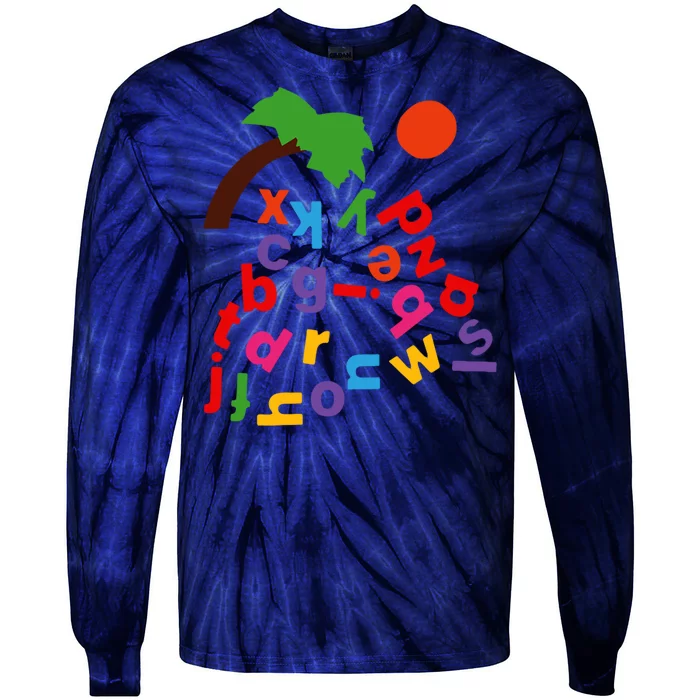 Alphabet Boom Tree Tie-Dye Long Sleeve Shirt