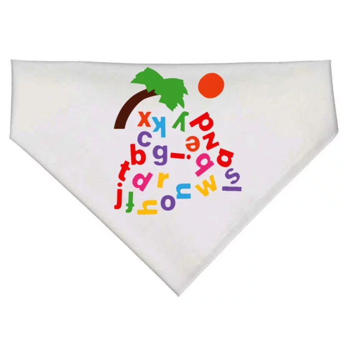 Alphabet Boom Tree USA-Made Doggie Bandana