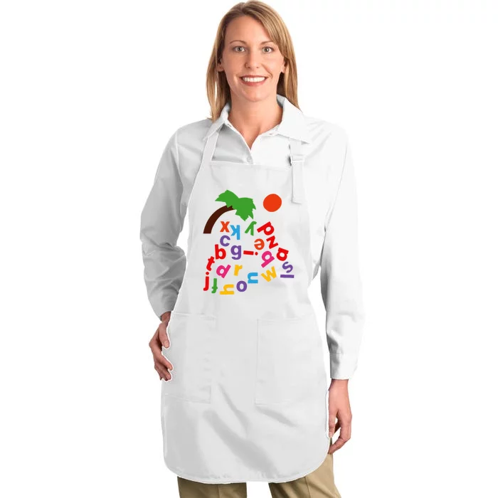 Alphabet Boom Tree Full-Length Apron With Pocket