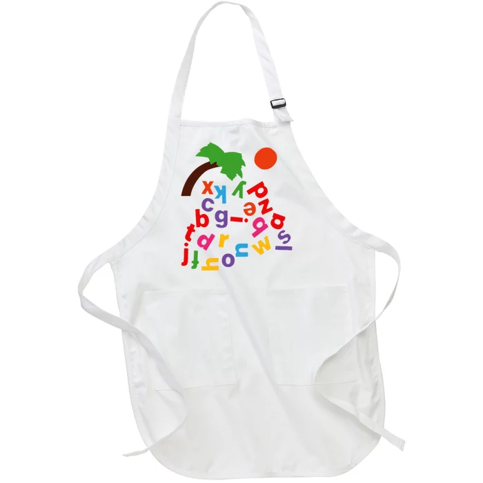 Alphabet Boom Tree Full-Length Apron With Pocket