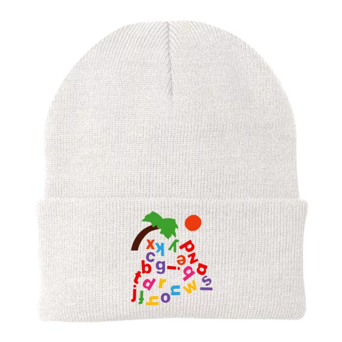 Alphabet Boom Tree Knit Cap Winter Beanie