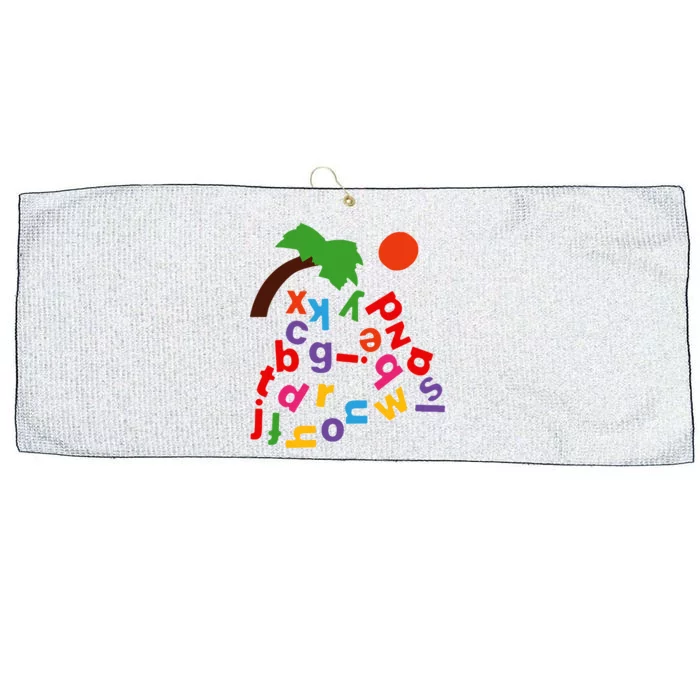 Alphabet Boom Tree Large Microfiber Waffle Golf Towel