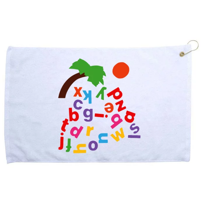 Alphabet Boom Tree Grommeted Golf Towel