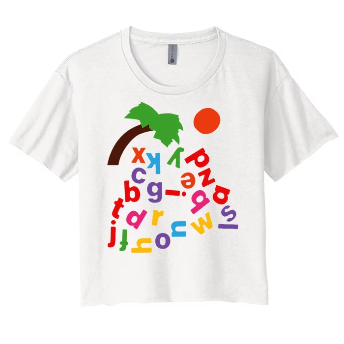 Alphabet Boom Tree Women's Crop Top Tee