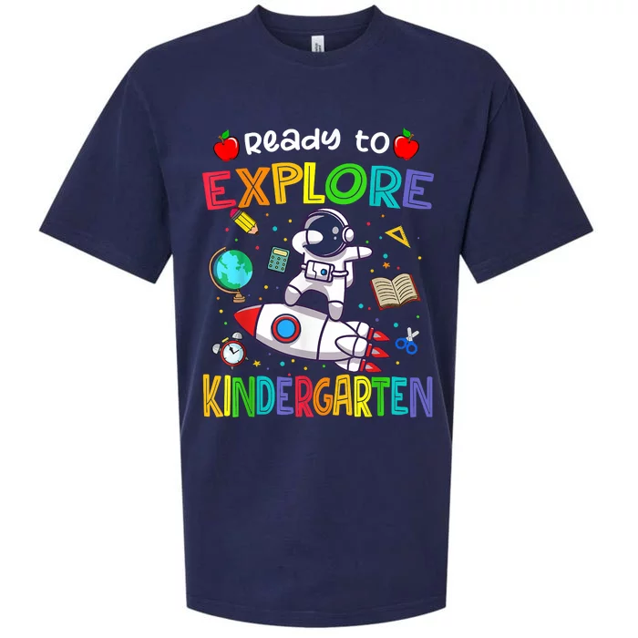 Astronaut Back To School Ready To Explore Kindergarten Sueded Cloud Jersey T-Shirt