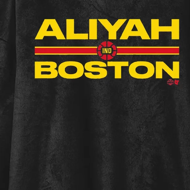 Aliyah Boston Text Stack Indiana Basketball Hooded Wearable Blanket