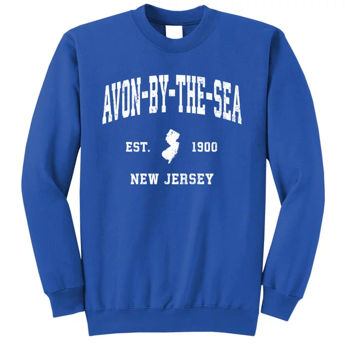 Avon By The Sea Est 1900 New Jersey Nj Vintage Athletic Sports Design Tall Sweatshirt