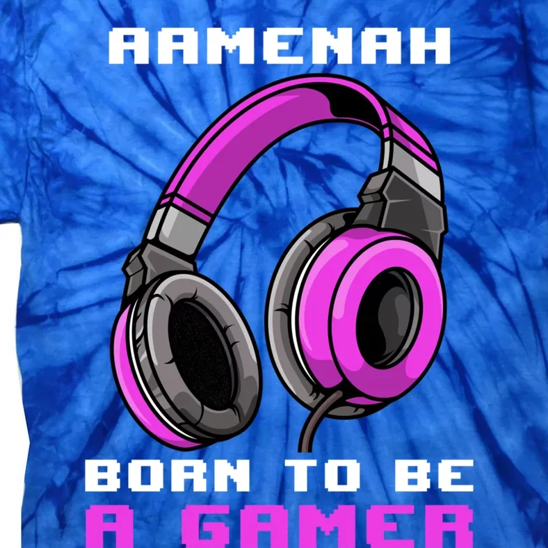 Aaah Born To Be A Gamer Personalized Gift Tie-Dye T-Shirt