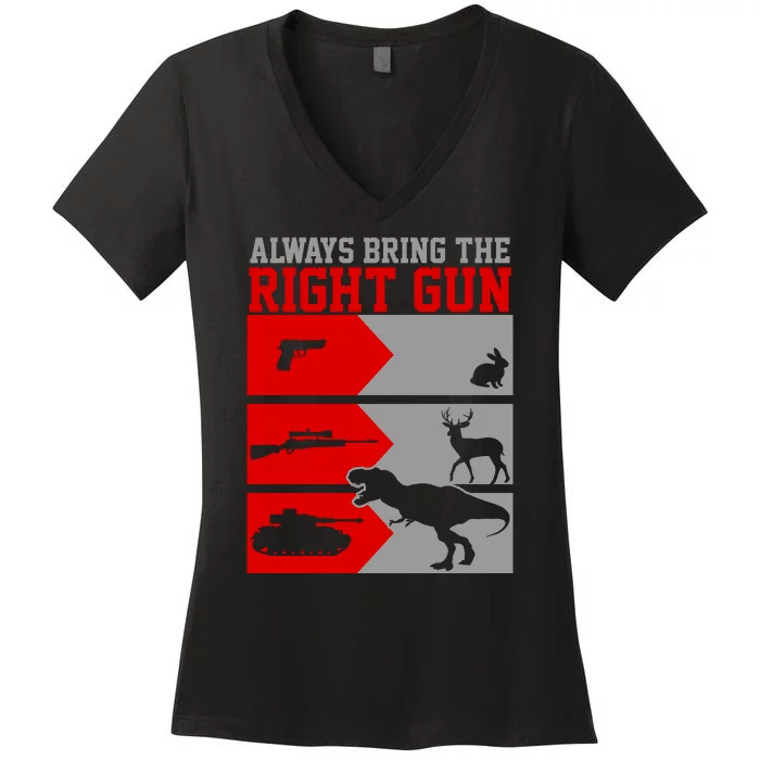 Always Bring The Right Funny Women's V-Neck T-Shirt