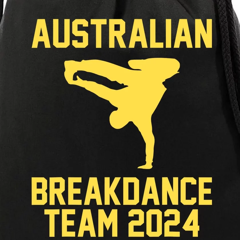 Australian Breakdance Team 2024 Funny Breakdancing Meme 24 Drawstring Bag