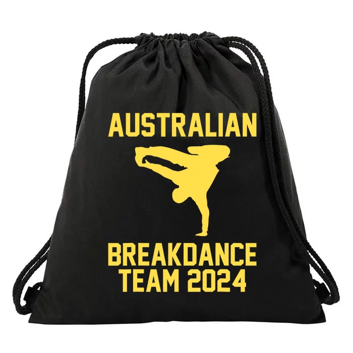 Australian Breakdance Team 2024 Funny Breakdancing Meme 24 Drawstring Bag