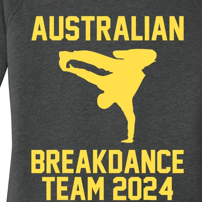 Australian Breakdance Team 2024 Funny Breakdancing Meme 24 Women's Perfect Tri Tunic Long Sleeve Shirt