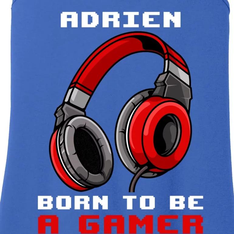 Adrien Born To Be A Gamer Personalized Cool Gift Ladies Essential Tank