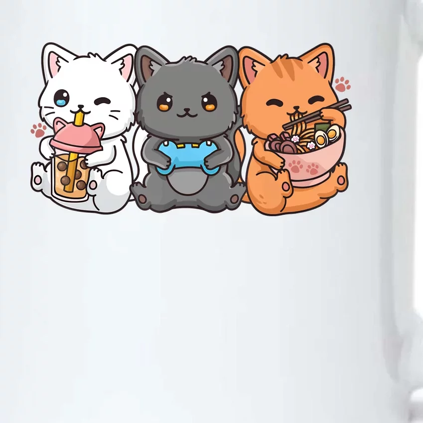 Anime Boba Tea Bubble Tea Gaming Gamer Ramen Cat Black Color Changing Mug