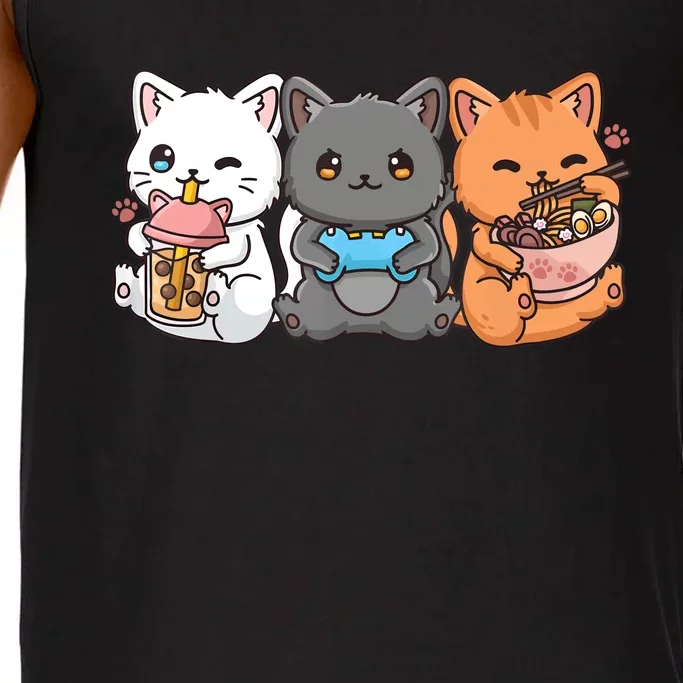 Anime Boba Tea Bubble Tea Gaming Gamer Ramen Cat Comfort Colors® Tank Top