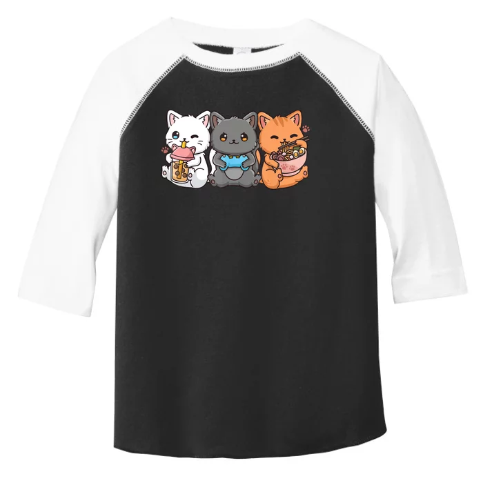 Anime Boba Tea Bubble Tea Gaming Gamer Ramen Cat Toddler Fine Jersey T-Shirt