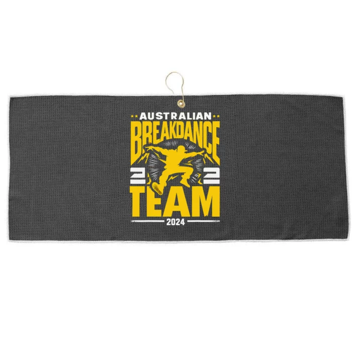 Australian Breakdance Team 2024 Hilarious Breakdancing 24 Large Microfiber Waffle Golf Towel