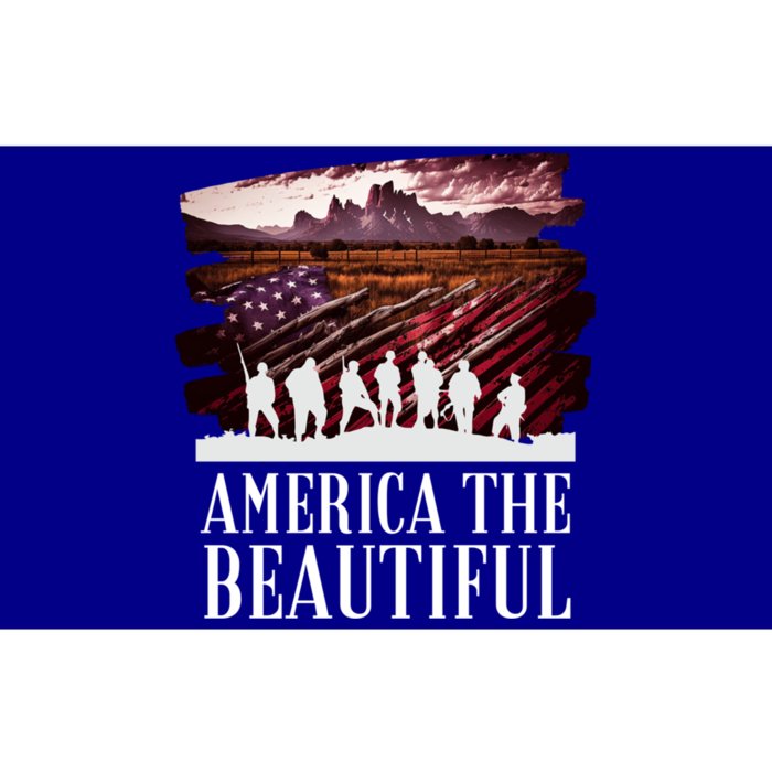 America Beautiful T Mountains Purple T Patriotic Decor Gift Bumper Sticker