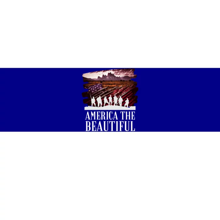 America Beautiful T Mountains Purple T Patriotic Decor Gift Bumper Sticker