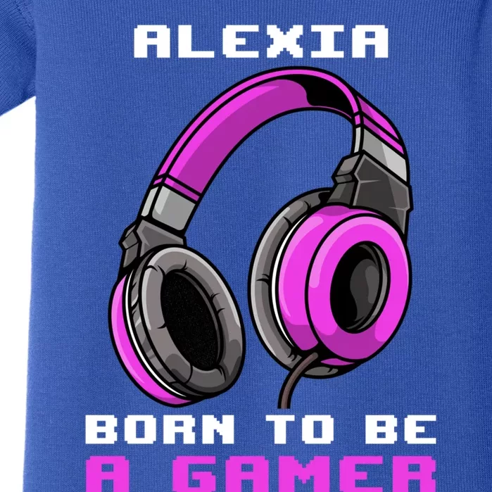 Alexia Born To Be A Gamer Personalized Gift Baby Bodysuit