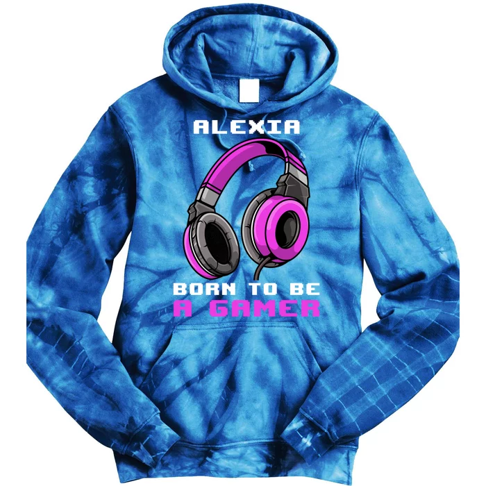 Alexia Born To Be A Gamer Personalized Gift Tie Dye Hoodie