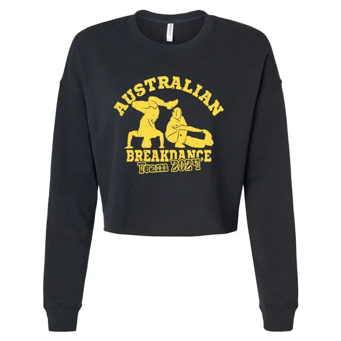 Australian Breakdance Team 2024 Funny Breakdancing Meme 24 Cropped Pullover Crew