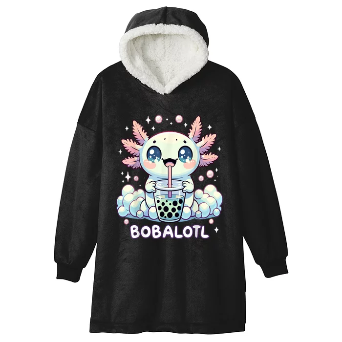 Axolotl Bubble Tea Anime Kawaii Cute Axolotl Hooded Wearable Blanket