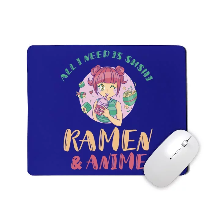 Anime Boba Tea Japanese Foodie Ra Sushi Lover Gift Mousepad