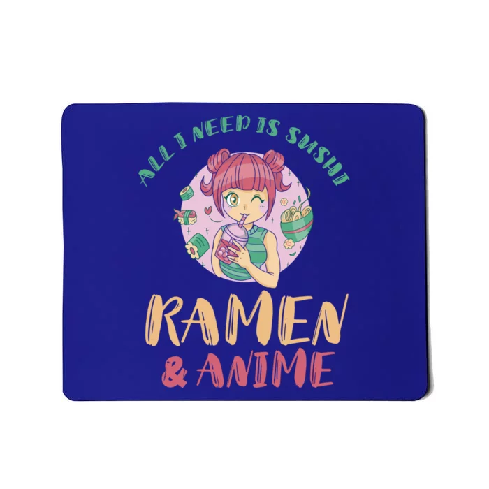 Anime Boba Tea Japanese Foodie Ra Sushi Lover Gift Mousepad