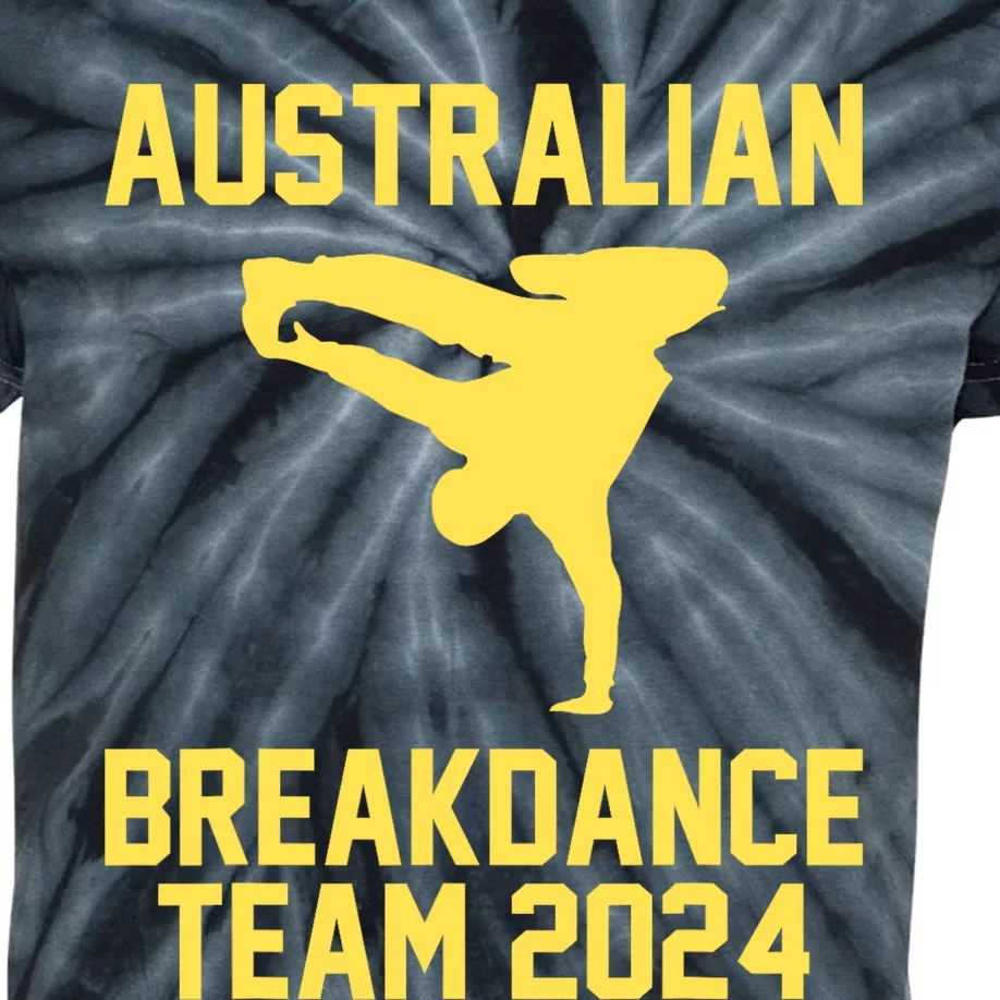 Australian Breakdance Team 2024 Funny Breakdancing Meme 24 Kids Tie-Dye T-Shirt