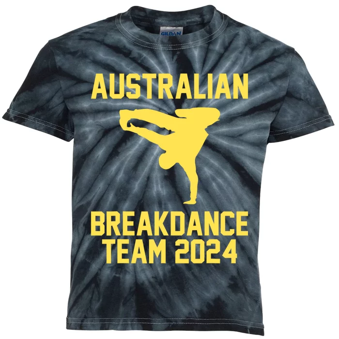 Australian Breakdance Team 2024 Funny Breakdancing Meme 24 Kids Tie-Dye T-Shirt