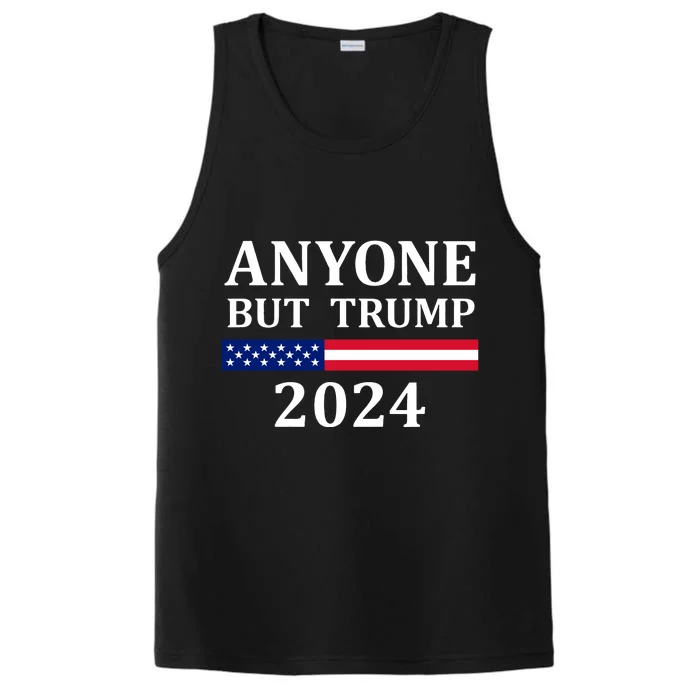 Anyone But Trump American Flag Performance Tank