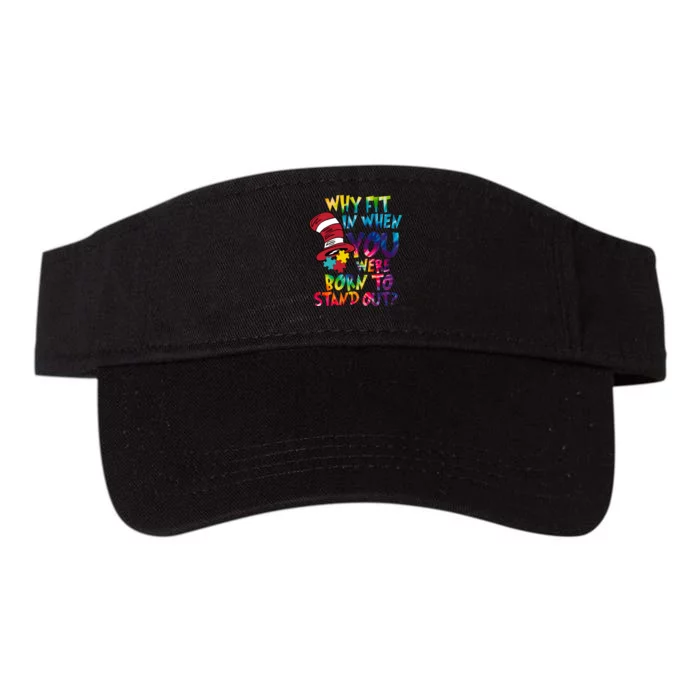 Autism Born To Stand Out Valucap Bio-Washed Visor