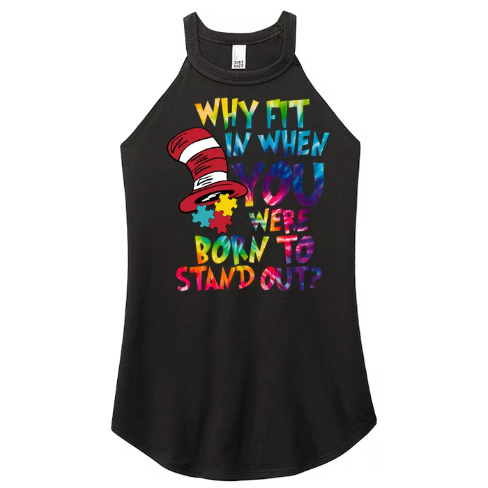 Autism Born To Stand Out Women’s Perfect Tri Rocker Tank