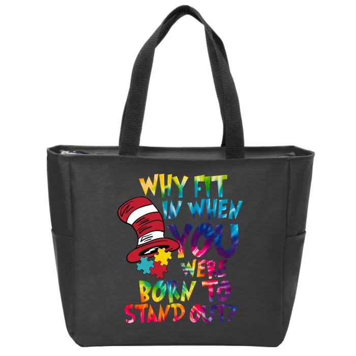 Autism Born To Stand Out Zip Tote Bag