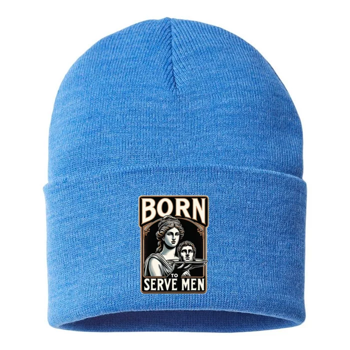 Are Born To Serve Funny Boss Girl Motivational Sustainable Knit Beanie