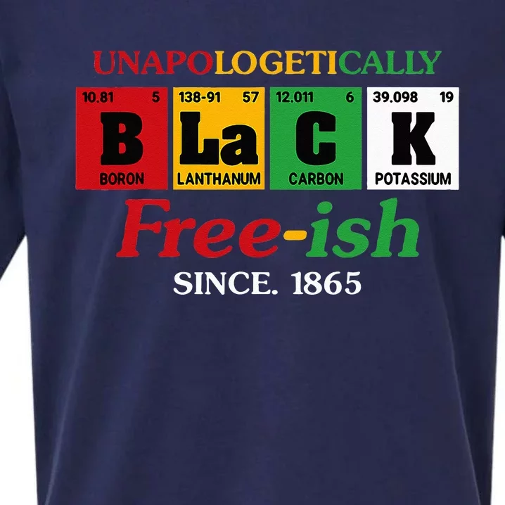 Africa Black Unapologetically Freeish Since 1865 Juneteenth Sueded Cloud Jersey T-Shirt