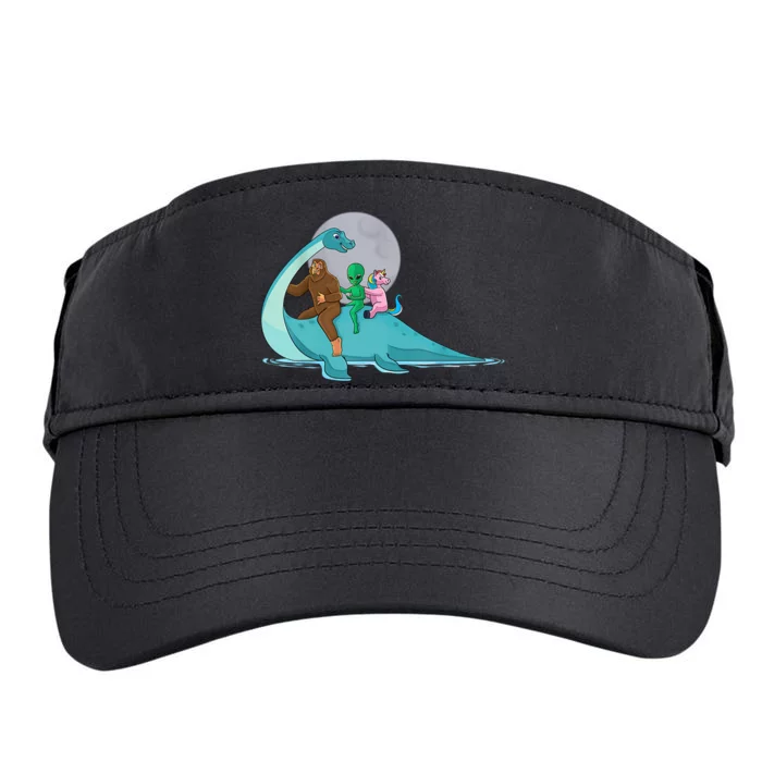 Alien Bigfoot Unicorn Riding Loch Ness Monster Cryptozoology Adult Drive Performance Visor