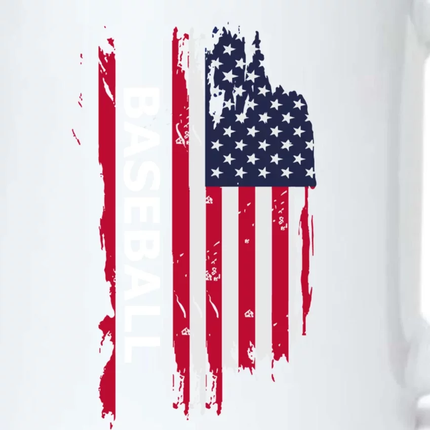 American Baseball Usa Flag Cute Gift Black Color Changing Mug