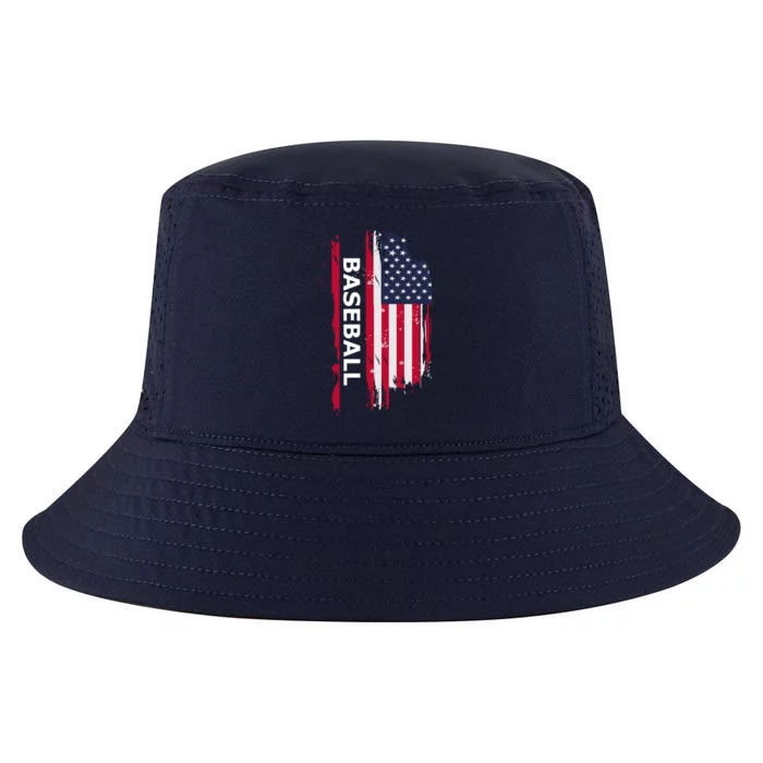 American Baseball Usa Flag Cute Gift Cool Comfort Performance Bucket Hat