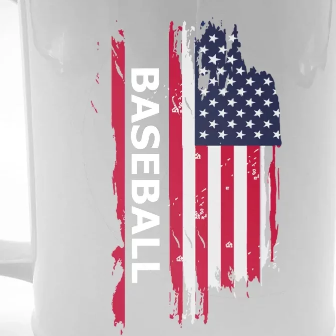 American Baseball Usa Flag Cute Gift Front & Back Beer Stein