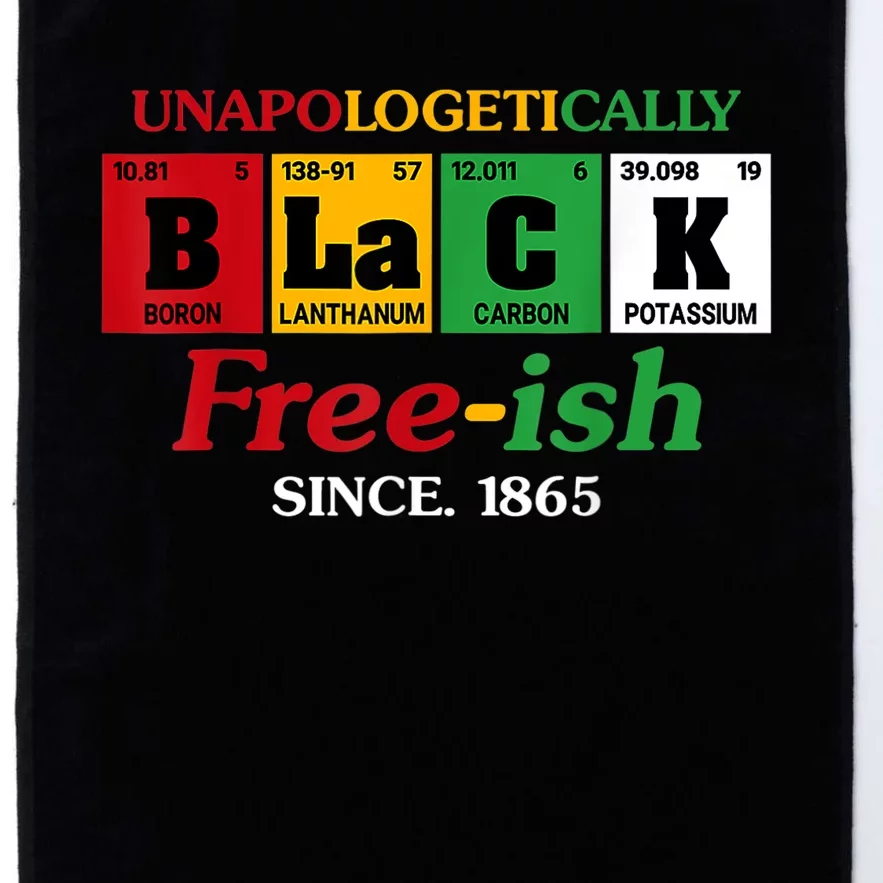 Africa Black Unapologetically Freeish Since 1865 Juneteenth Platinum Collection Golf Towel