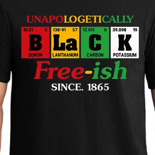 Africa Black Unapologetically Freeish Since 1865 Juneteenth Pajama Set