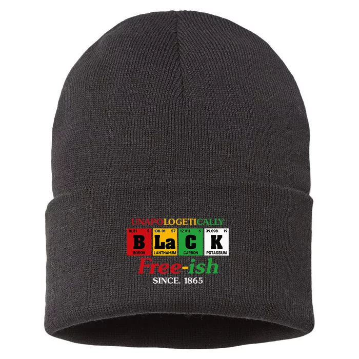 Africa Black Unapologetically Freeish Since 1865 Juneteenth Sustainable Knit Beanie