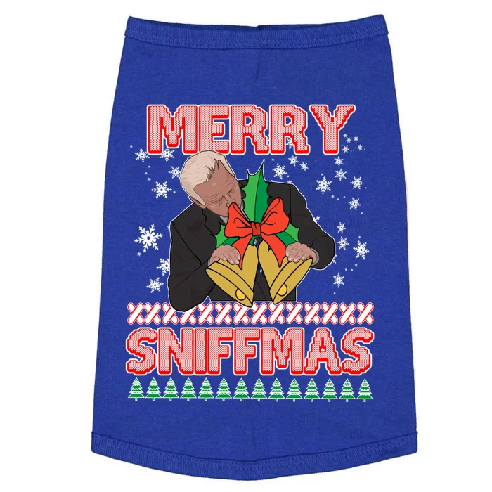 Anti Biden Ugly Christmas Funny Merry Sniffmas Xmas Great Gift Doggie Tank