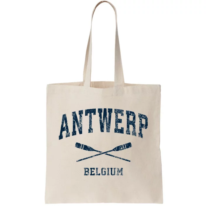 Antwerp Belgium Vintage Nautical Paddles Sports Oars Tote Bag