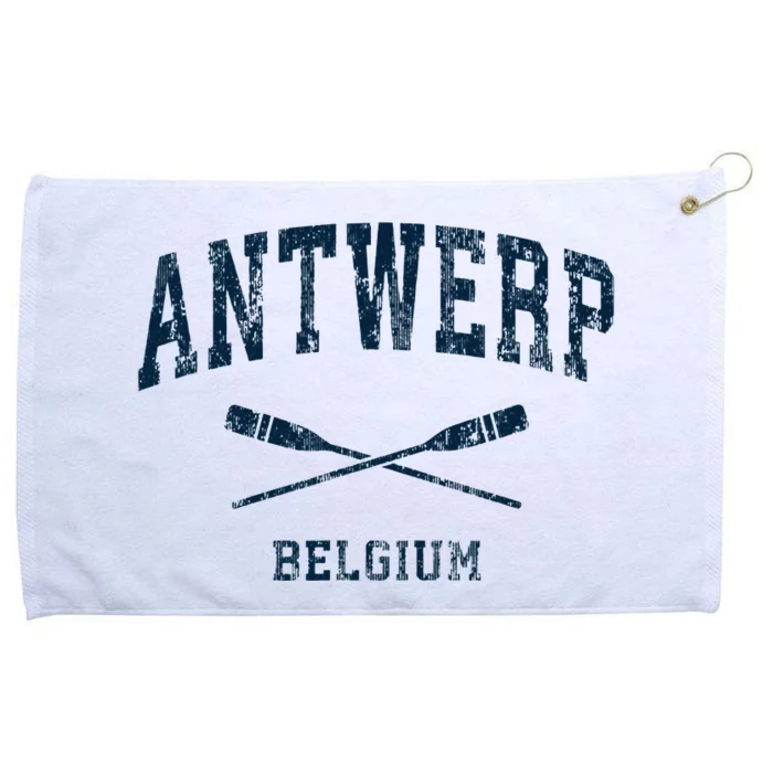 Antwerp Belgium Vintage Nautical Paddles Sports Oars Grommeted Golf Towel